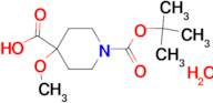 1-(tert-butoxycarbonyl)-4-methoxy-4-piperidinecarboxylic acid hydrate