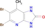 5,6-dibromo-7-methyl-1H,2H,3H-imidazo[4,5-b]pyridin-2-one