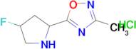 5-(4-fluoropyrrolidin-2-yl)-3-methyl-1,2,4-oxadiazole hydrochloride