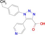 1-(4-ethylphenyl)-5-(pyridin-4-yl)-1H-1,2,3-triazole-4-carboxylic acid