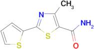 4-methyl-2-(thiophen-2-yl)-1,3-thiazole-5-carboxamide