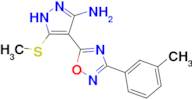 4-[3-(3-methylphenyl)-1,2,4-oxadiazol-5-yl]-3-(methylsulfanyl)-1H-pyrazol-5-amine