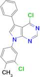 4-chloro-7-(3-chloro-4-methylphenyl)-5-phenyl-7H-pyrrolo[2,3-d]pyrimidine