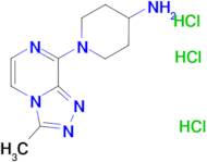 1-{3-methyl-[1,2,4]triazolo[4,3-a]pyrazin-8-yl}piperidin-4-amine trihydrochloride