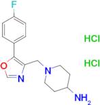 1-{[5-(4-fluorophenyl)-1,3-oxazol-4-yl]methyl}piperidin-4-amine dihydrochloride