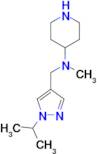 N-methyl-N-{[1-(propan-2-yl)-1H-pyrazol-4-yl]methyl}piperidin-4-amine