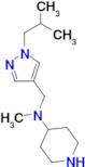 N-methyl-N-{[1-(2-methylpropyl)-1H-pyrazol-4-yl]methyl}piperidin-4-amine