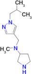 N-methyl-N-{[1-(2-methylpropyl)-1H-pyrazol-4-yl]methyl}pyrrolidin-3-amine