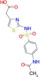 2-[2-(4-acetamidobenzenesulfonamido)-1,3-thiazol-4-yl]acetic acid