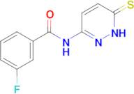 3-fluoro-N-(6-sulfanylpyridazin-3-yl)benzamide