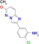 2-chloro-5-{6-methoxyimidazo[1,2-b]pyridazin-2-yl}aniline