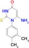 6-amino-1-(3,4-dimethylphenyl)-2-sulfanylidene-1,2,3,4-tetrahydropyrimidin-4-one