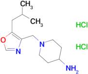 1-{[5-(2-methylpropyl)-1,3-oxazol-4-yl]methyl}piperidin-4-amine dihydrochloride