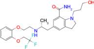 (-)-1-(3-Hydroxypropyl)-5-[(2R)-2-[[2-[2-(2,2,2-trifluoroethoxy)phenoxy]ethyl]amino]propyl]-2,3-di-hydro-1H-indole-7-carboxamide