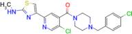 (5-Chloro-2-(2-(methylamino)thiazol-4-yl)pyridin-4-yl)(4-(4-chlorobenzyl)piperazin-1-yl)methanone