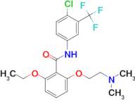 N-(4-Chloro-3-(trifluoromethyl)phenyl)-2-(2-(dimethylamino)ethoxy)-6-ethoxybenzamide