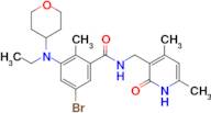 5-Bromo-N-((4,6-dimethyl-2-oxo-1,2-dihydropyridin-3-yl)methyl)-3-(ethyl(tetrahydro-2H-pyran-4-yl...