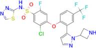 4-[2-[2-(azetidin-3-yl)pyrazol-3-yl]-4-(trifluoromethyl)phenoxy]-5-chloro-2-fluoro-N-(1,3,4-thiadiazol-2-yl)benzenesulfonamide