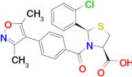 (2R,4R)-2-(2-Chlorophenyl)-3-(4-(3,5-dimethylisoxazol-4-yl)benzoyl)thiazolidine-4-carboxylic acid