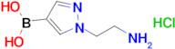 (1-(2-Aminoethyl)-1H-pyrazol-4-yl)boronic acid hydrochloride