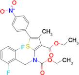 Ethyl 2-((2,6-difluorobenzyl)(ethoxycarbonyl)amino)-4-methyl-5-(4-nitrophenyl)thiophene-3-carbox...