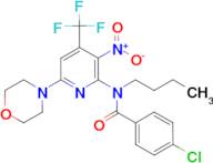 N-Butyl-4-chloro-N-(6-morpholin-4-yl-3-nitro-4-trifluoromethyl-pyridin-2-yl)-benzamide