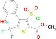 3-Chlorosulfonyl-4-(2-hydroxy-phenyl)-5-trifluoromethyl-thiophene-2-carboxylic acid methyl ester