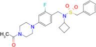 N-[4-(4-Acetyl-piperazin-1-yl)-2-fluoro-benzyl]-N-cyclobutyl-C-phenyl-methanesulfonamide