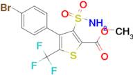 4-(4-Bromo-phenyl)-3-sulfamoyl-5-trifluoromethyl-thiophene-2-carboxylic acid methyl ester