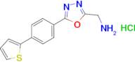 C-[5-(4-Thiophen-2-yl-phenyl)-[1,3,4]oxadiazol-2-yl]-methylamine; hydrochloride