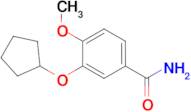 3-Cyclopentyloxy-4-methoxy-benzamide