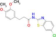 N-(6-Chloro-benzothiazol-2-yl)-3-(3,4-dimethoxy-phenyl)-propionamide
