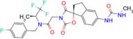 N-(4-Fluorobenzyl)-2-((R)-5-(3-methylureido)-2',4'-dioxo-2,3-dihydrospiro[indene-1,5'-oxazolidin...