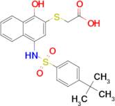 2-((4-((4-(tert-Butyl)phenyl)sulfonamido)-1-hydroxynaphthalen-2-yl)thio)acetic acid