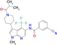 3-Cyano-N-(3-(1-isobutyrylpiperidin-4-yl)-1-methyl-4-(trifluoromethyl)-1H-pyrrolo[2,3-b]pyridin-...