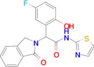2-(5-FLUORO-2-HYDROXY-PHENYL)-2-(1-OXO-1,3-DIHYDRO-ISOINDOL-2-YL)-N-THIAZOL-2-YL-ACETAMIDE
