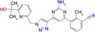 3-(2-Amino-6-(1-((6-(2-hydroxypropan-2-yl)pyridin-2-yl)methyl)-1H-1,2,3-triazol-4-yl)pyrimidin-4-yl)-2-methylbenzonitrile