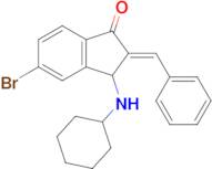 (E)-2-Benzylidene-5-bromo-3-(cyclohexylamino)-2,3-dihydro-1H-inden-1-one