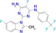 5-Fluoro-2-(6-fluoro-2-methyl-1H-benzo[d]imidazol-1-yl)-N4-(4-(trifluoromethyl)phenyl)pyrimidine...