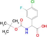 2-((tert-Butoxycarbonyl)amino)-2-(4-chloro-3-fluorophenyl)acetic acid