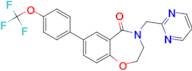 4-(Pyrimidin-2-ylmethyl)-7-(4-(trifluoromethoxy)phenyl)-3,4-dihydrobenzo[f][1,4]oxazepin-5(2H)-one