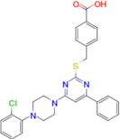 4-(((4-(4-(2-Chlorophenyl)piperazin-1-yl)-6-phenylpyrimidin-2-yl)thio)methyl)benzoic acid