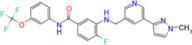 4-Fluoro-3-(((5-(1-methyl-1H-pyrazol-3-yl)pyridin-3-yl)methyl)amino)-N-(3-(trifluoromethoxy)phenyl)benzamide