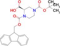 (R)-1-(((9H-Fluoren-9-yl)methoxy)carbonyl)-4-(tert-butoxycarbonyl)piperazine-2-carboxylic acid