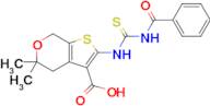 2-(3-Benzoylthioureido)-5,5-dimethyl-5,7-dihydro-4H-thieno[2,3-c]pyran-3-carboxylic acid