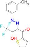 4,4,4-Trifluoro-1-(thiophen-2-yl)-2-(2-(m-tolyl)hydrazono)butane-1,3-dione