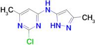 2-Chloro-6-methyl-N-(5-methyl-1H-pyrazol-3-yl)pyrimidin-4-amine