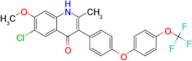 6-Chloro-7-methoxy-2-methyl-3-(4-(4-(trifluoromethoxy)phenoxy)phenyl)quinolin-4(1H)-one