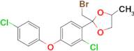 2-(Bromomethyl)-2-(2-chloro-4-(4-chlorophenoxy)phenyl)-4-methyl-1,3-dioxolane