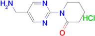 1-[5-(aminomethyl)pyrimidin-2-yl]piperidin-2-one;hydrochloride